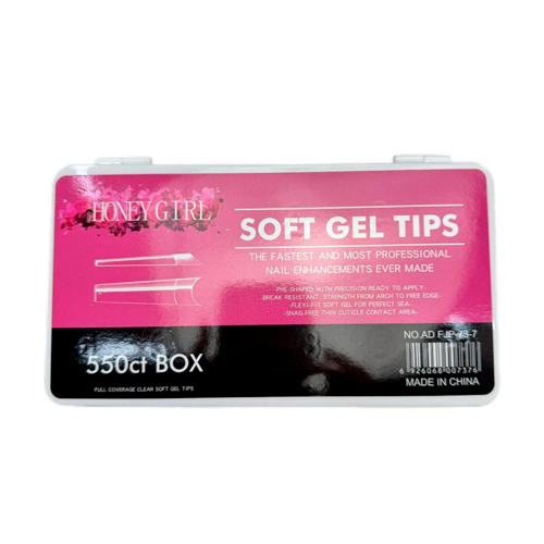 TIPS-SOFT-GEL-HONEY-GIRL-BOX-2 Tips Soft Gel Honey Girl Box c/550 - Imagem 1