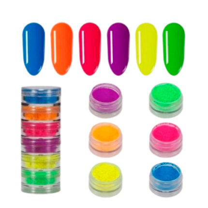 Magic Glitter Neon Brilha no Escuro c/06 Pçs